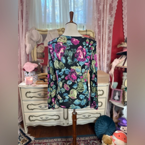 Talbots 100% Merino wool cardigan with glass buttons XS NWOT - Picture 3 of 5